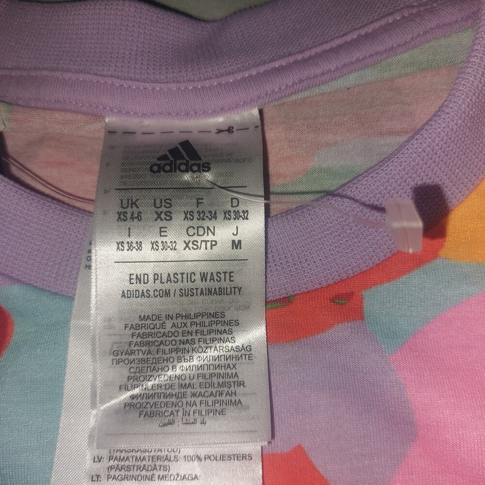 Adidas x Farm Rio Dress Training Midi Dress Gold/ Semi Solar red Love Island - Picture 8 of 14